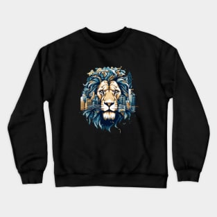 Lion Predator Animal Beauty Nature Wildlife Discovery Crewneck Sweatshirt